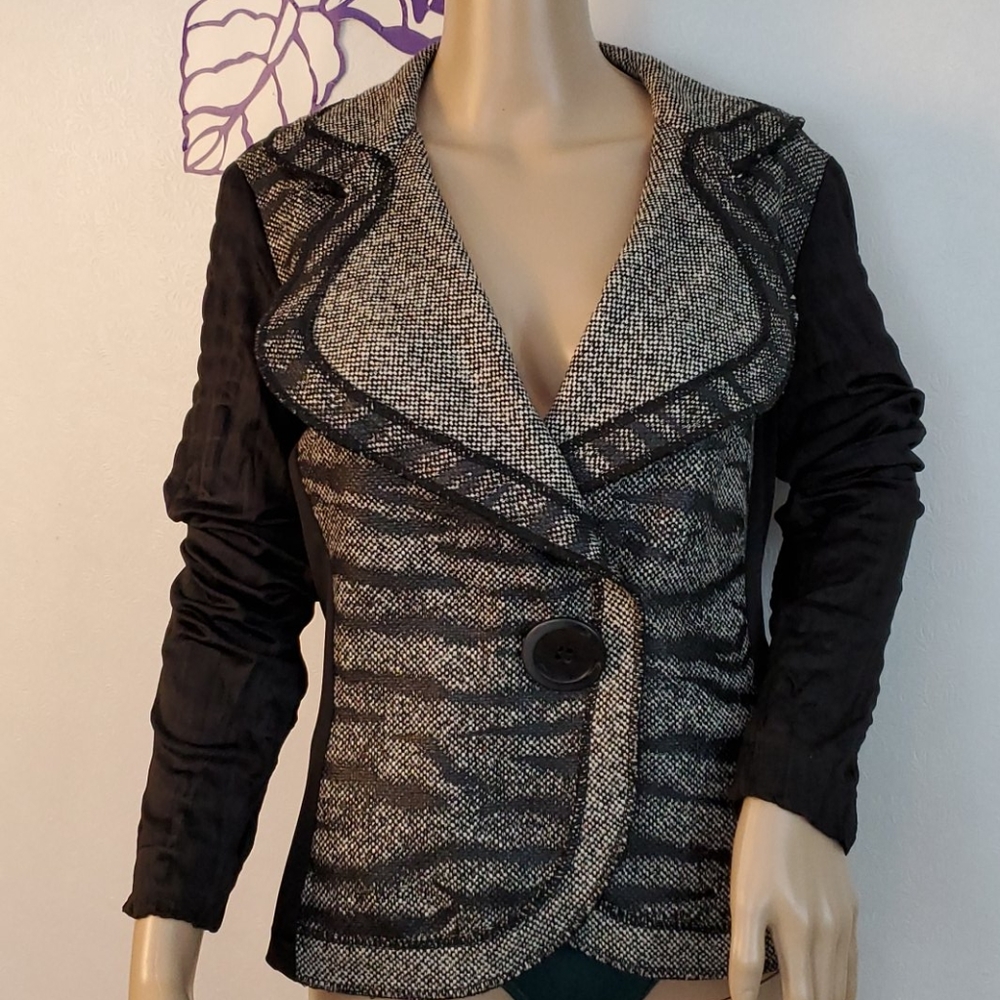 Alberto Makali black white jacket #0417